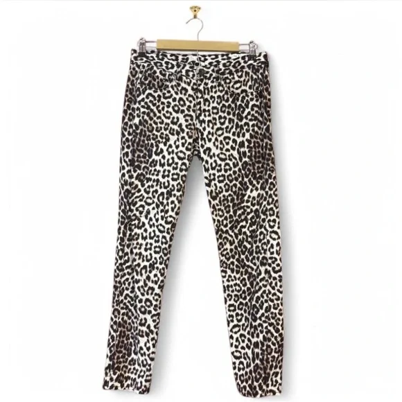 rag & bone Women's 27 Boyfriend Jean Straight Leg Leopard Print Mid Rise - Picture 4 of 8